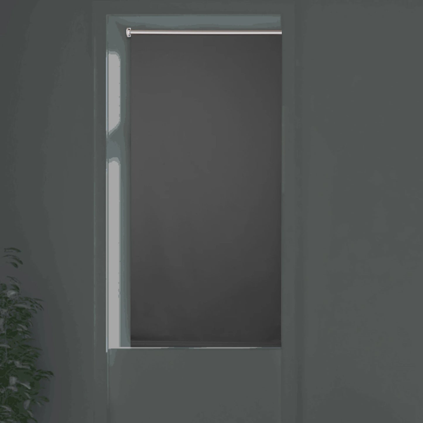 Blackout Roller Blind Thermo Roller Blind No Drilling Required Side Pull Opaque Privacy Sun Protection for Windows Doors Kitchen
