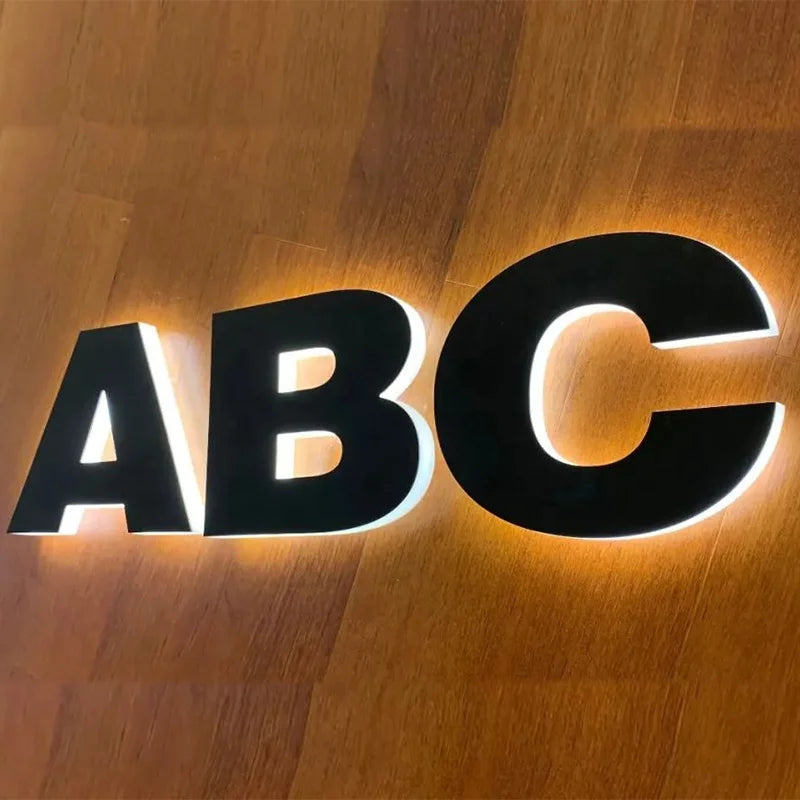 Backlit Channel Letter Luminous Sign Shop Light up Led Signs Exterior Custom Led Logo Signs for Business