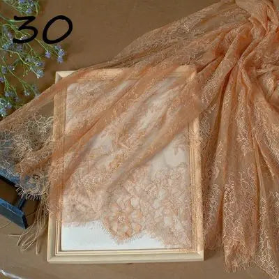 3Meter Exquisite Eyelash Lace 150CM White Lace Fabric Wholesale Prices Wedding Dress Sexy Lingerie DIY Clothes Accessory