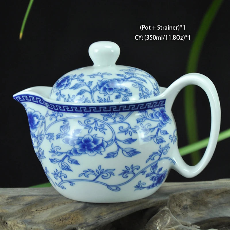 Chinese Ceramic Tea Set Kung Fu Porcelain Tea Cup Pot Set Dragon Teapot Teacup Kungfu Teaset Puer Oolong Tea Ceremony Teaware