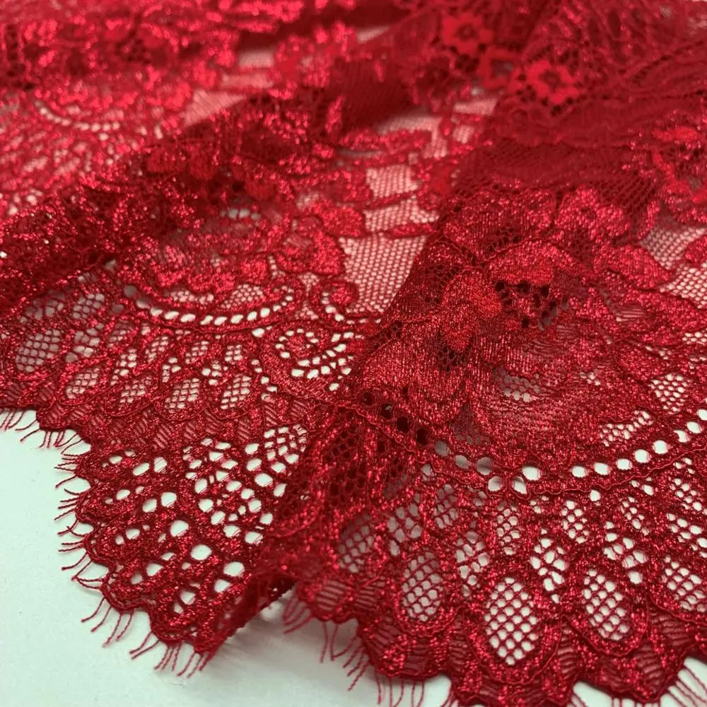 3y/lot 22,50 cm Sjajna siva ljubičasta teal plava trepavica elastična obloga od čipke sa svjetlucavim obrezivanjem odjeće pribor za diy materijal tkanina