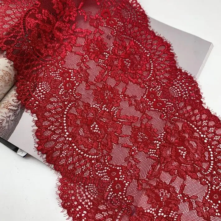 3y/lot 22,50 cm Sjajna siva ljubičasta teal plava trepavica elastična obloga od čipke sa svjetlucavim obrezivanjem odjeće pribor za diy materijal tkanina