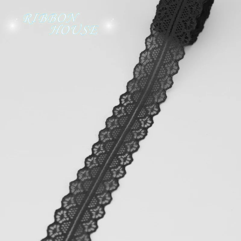 (10 yards/roll) Black lace fabric ribbon Webbing Decoration Lovely gift packing Material