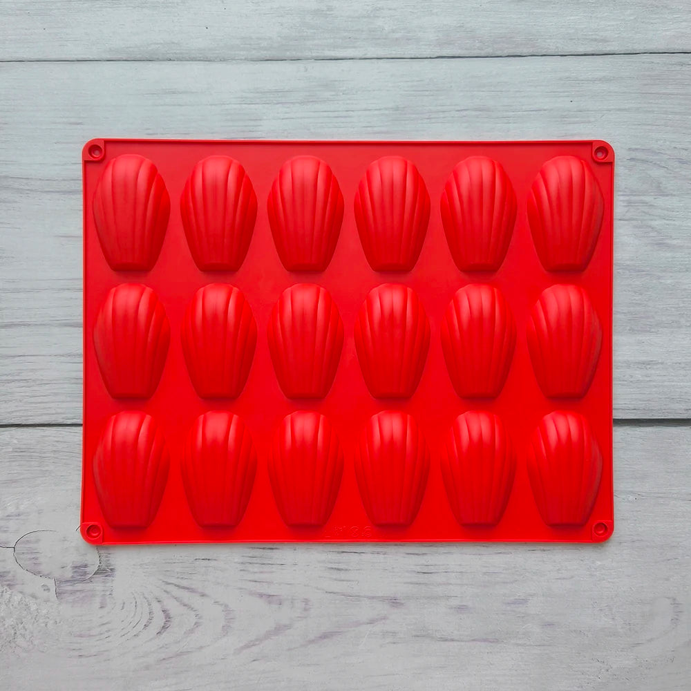 1pc 18 Cavity Madeleine Silicone Cake Mold Shell shaped Chocolate Cookie Biscuit Mould Handmade Silicone Bakeware Tools