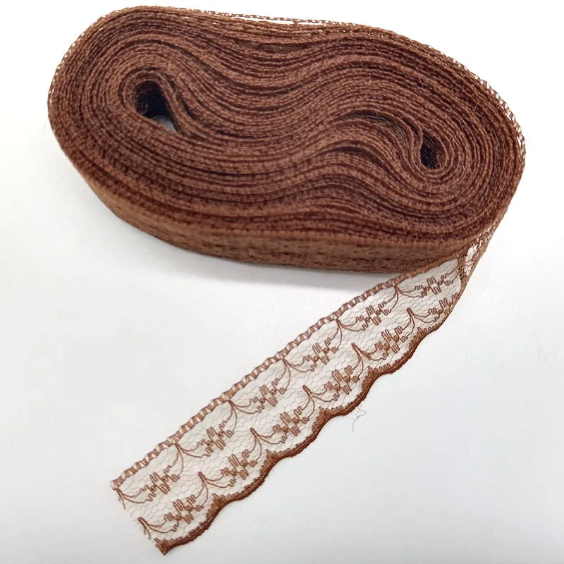 10yards Lace Ribbon Wedding Dress Fabrics for Embellishments for Sewing Handicraft Accessories Needlework Materials Width 2.3cm