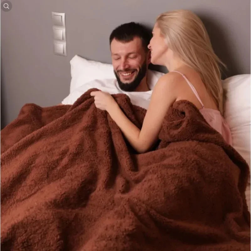 Coperta king size addensata calda invernale 100% impermeabile e resistente alle macchie-coperta accogliente coperta shaggy coppia romantica coperta