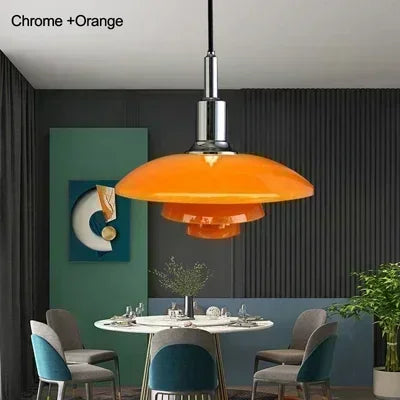 Bauhaus 3 Layer Glass LED Pendant Lamp Danish Designer Chandelier Bedroom Bedside Living Dining Room Lighting Fixtures Decor