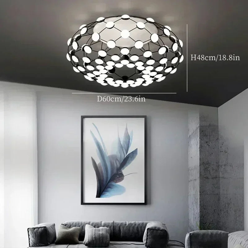 Nordic Creative Living Room Ceiling Light Personalized Designer Villa Duplex Simple Postmodern Dining Room Bedroom Pendant Light