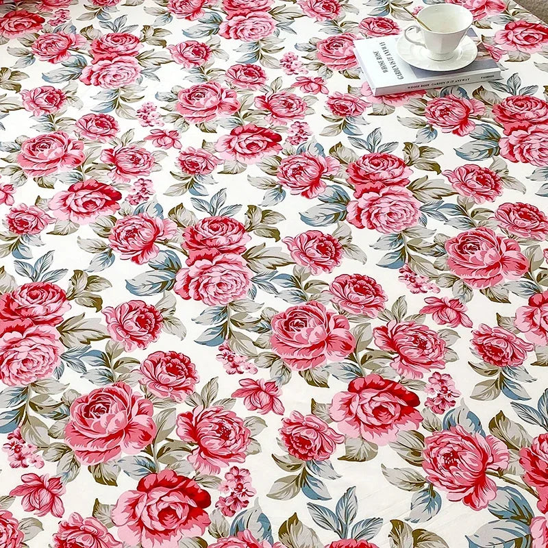 Rdeča roža natisnjena ploščata posteljnina za dvojno posteljo En/Queen/King Reactive Natisnjeni zgornji listi za postelje Sabanas Cama 150x200