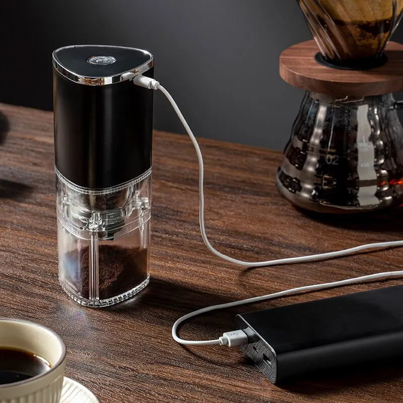 Tragbare Elektrische Kaffeemühle TYP C USB Ladung Keramik Schleifen Kern Hause Kaffee Bohnen Pulverisierer Mühle