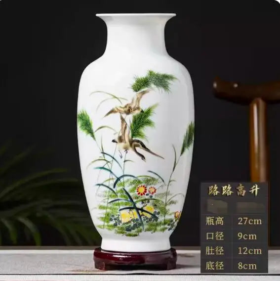 Jingdezhen keramična vaza vintage kitajske tradicionalne vaze domača vaza živali vaza fino gladko površinsko opremljanje člankov