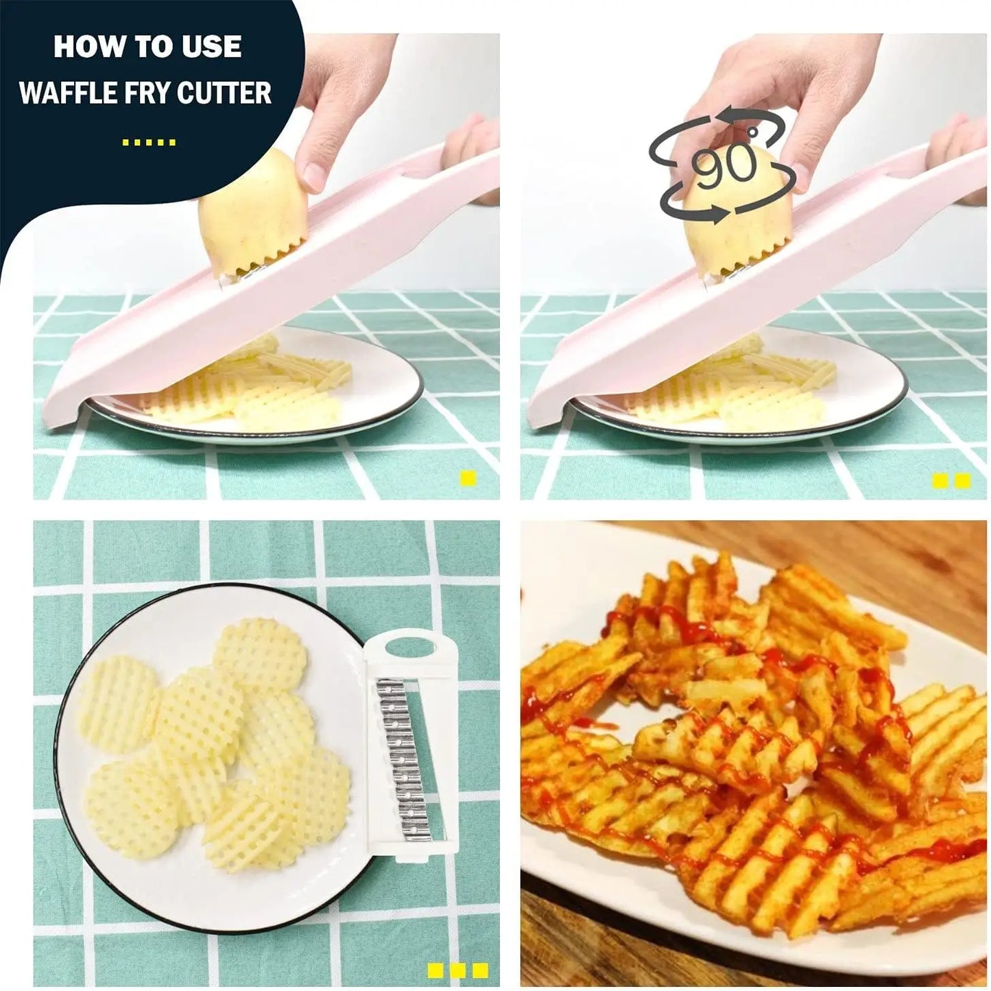 5 in 1 Multi-Functional Vegetable Chopper Onion Chopper Food Chopper Kitchen Mandoline Slicer Veggie Dicer Cutter