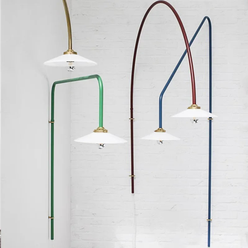 Nordic Designer Simple Industrial Wall Lamp Long Pole Rotating Wall-mounted Restaurant Hotel Living Room Art Home Decoration LED