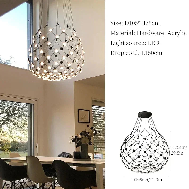 Nordic Creative Living Room Ceiling Light Personalized Designer Villa Duplex Simple Postmodern Dining Room Bedroom Pendant Light