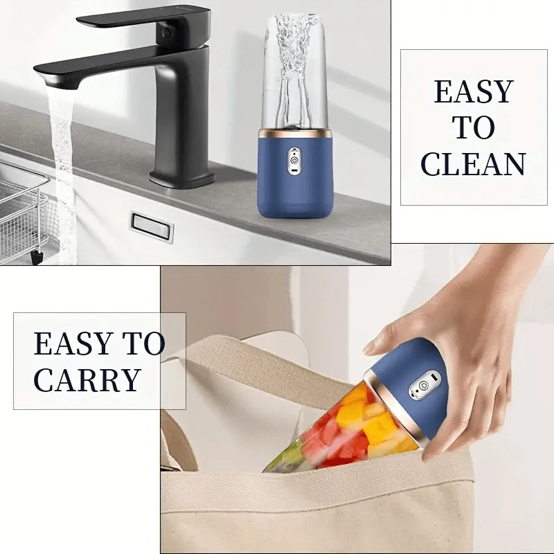 Mélangeur de jus de fruits Portable à 6 lames, Mini bouteille électrique personnelle d'été, presse-agrumes USB pour la maison, Machine à tasses pour la cuisine