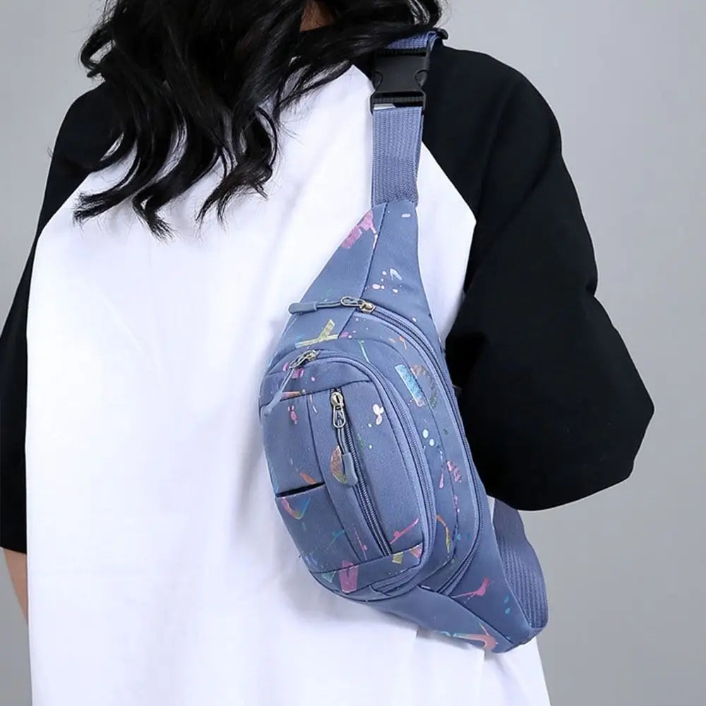 Fashion Hot Stamping Letters Outdoor Running Chest Bag Sport Waist Bags Multifunctional Women Waterproof Crossbody Shoulder Bags