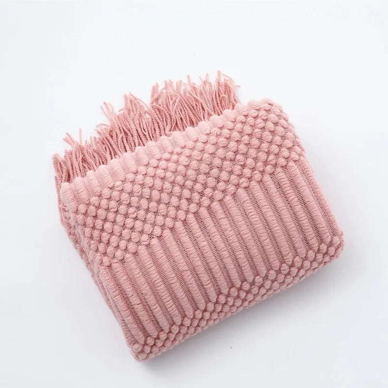 Weiße Boho-Überwurfdecken, strukturierte große Strickdecken, klobige Vintage-Luxus-Überwurf-Tagesdecke, Überwurf, Manta Para Sofá