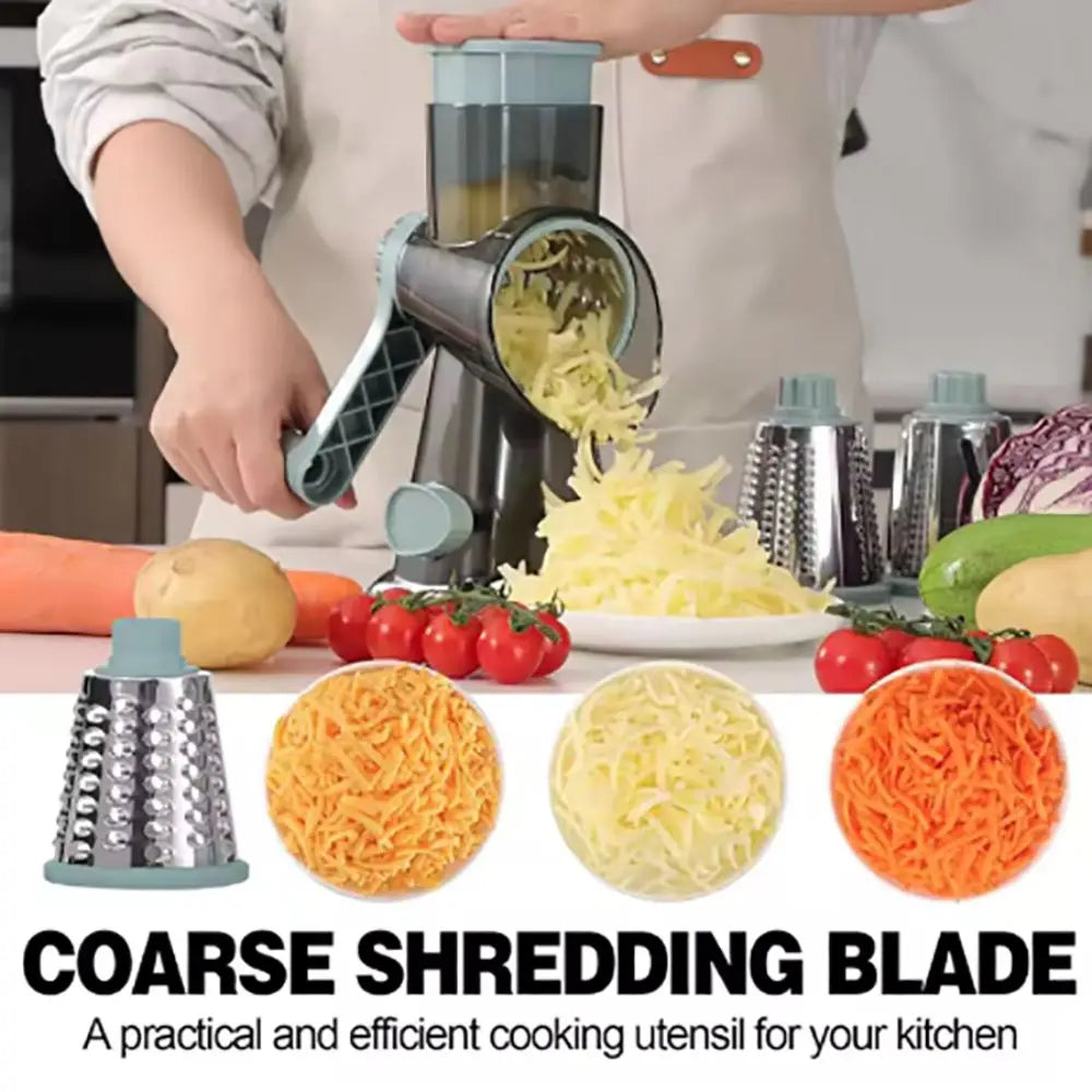 Keukengadget 3 in 1 Handbediende Groentesnijder Arbeidsbesparende Plastic Roterende Kaasrasp Handmatige Ijsschaafmachine Aardappelen