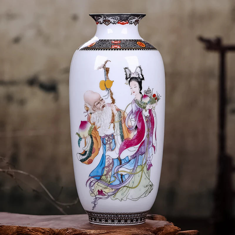 Jingdezhen keramična vaza vintage kitajske tradicionalne vaze domača vaza živali vaza fino gladko površinsko opremljanje člankov