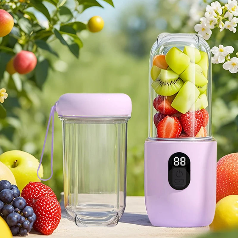 Bærbar blender USB genopladelig trådløs mini juicer mixer til smoothie ryste protein rejse sportsflaske juicer cup