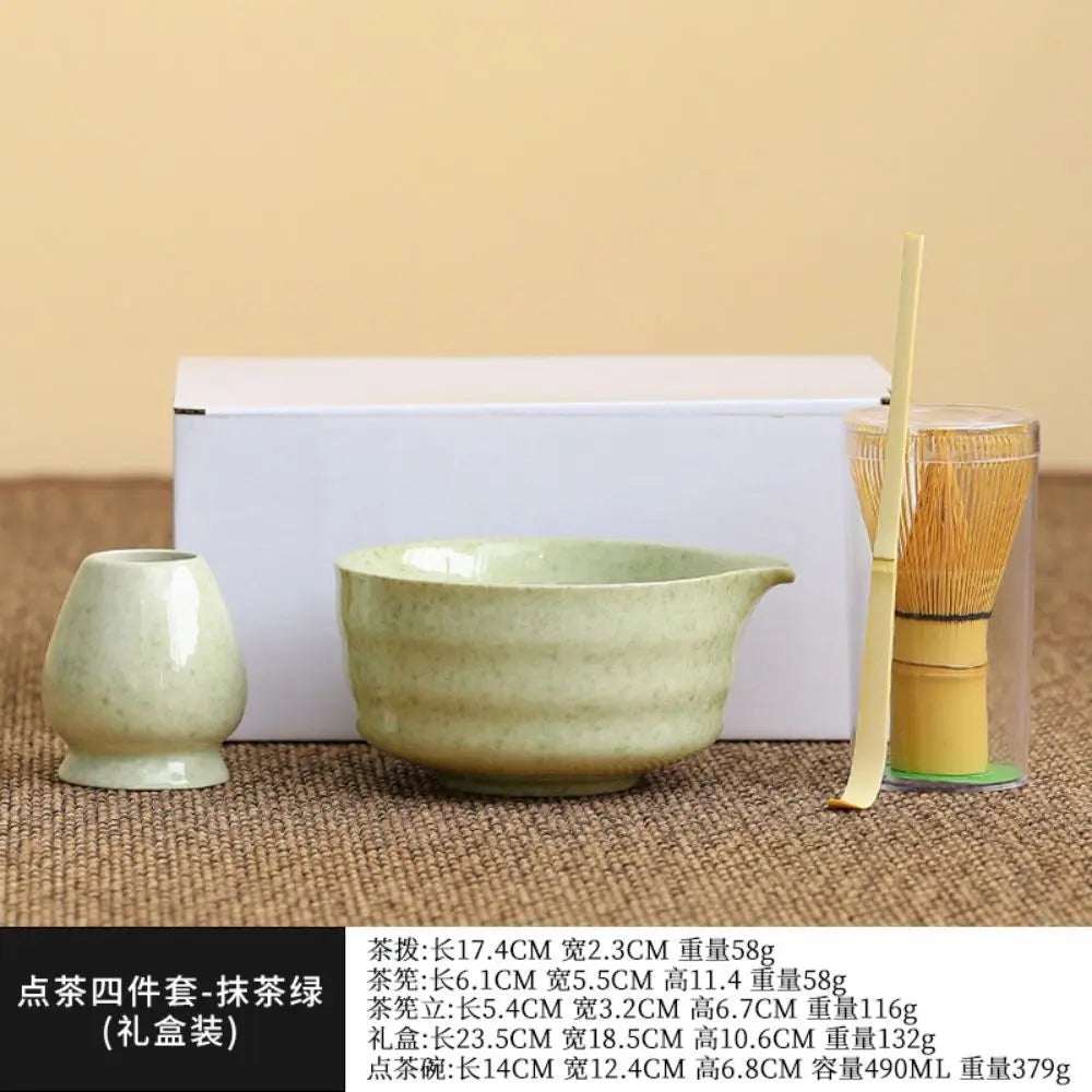 Japanese Matcha Sets Ceramic Matcha Gift Box Bowl Bamboo Whisk Grinder Brushes Tea Tools for Tea Lovers Teaware Accessories New
