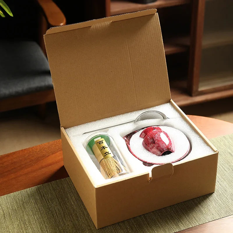 Service à thé Matcha en céramique japonaise, brosse en bambou sûre, porte-fouet pour les amateurs de Matcha, outils de préparation du thé, DIY, 4/6 pièces