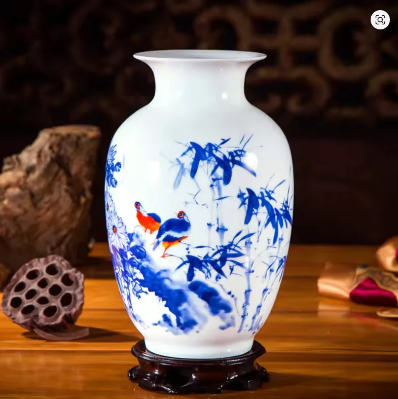 Jingdezhen keramična vaza vintage kitajske tradicionalne vaze domača vaza živali vaza fino gladko površinsko opremljanje člankov