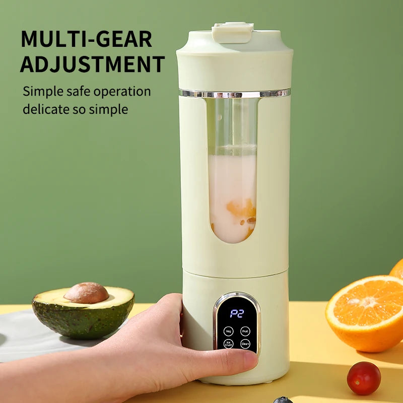 New portable wireless juicer with USB charging, small juice cup, household multifunctional crushed ice juicer, juicer cup.