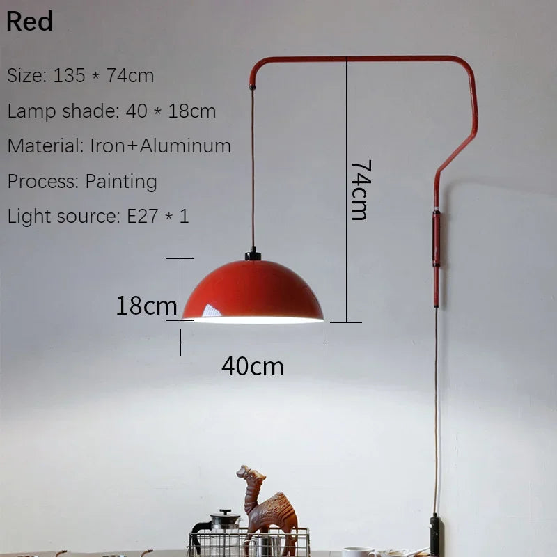 Rotatable Wall Lamp nordic Led Long Arm Wall Lamp with Plug For Dining Room Bedroom Parlor Restaurant Decor Designer Wall light