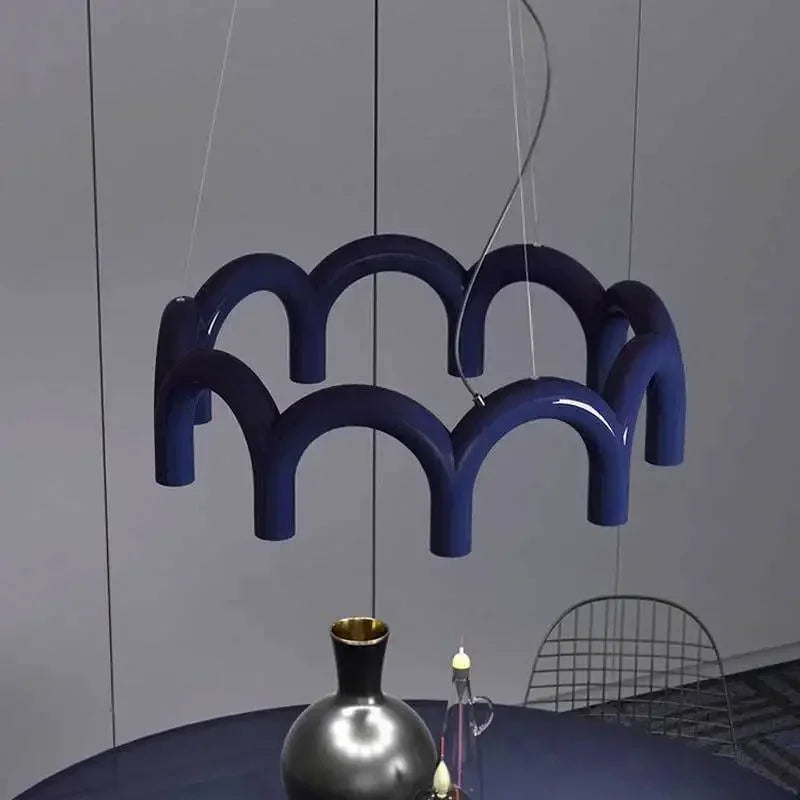 Modern U-shaped Chandelier Bedroom Kitchen Designer Bar Long Lamps Restaurant Decoration Lighting