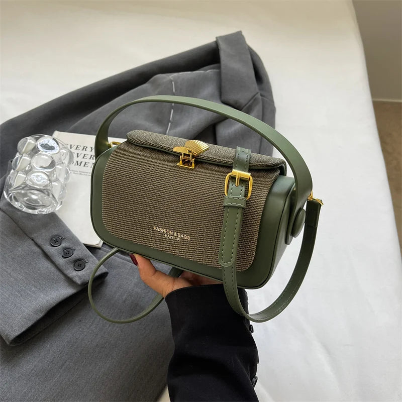 Jednostavna modna mini kvadratna žena Crossbody torbe 2024 luksuzne dizajnerske torbice i torbe kutija Oblik čistih boja za ramenice