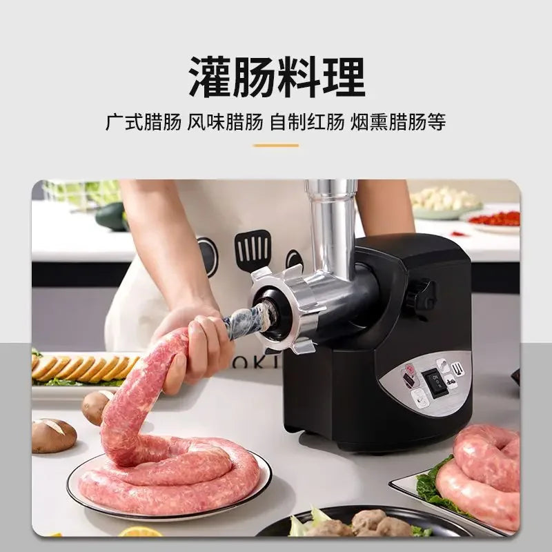 Electric meat grinder household multi-function automatic stainless steel grinder meat filling machine enema small commercial