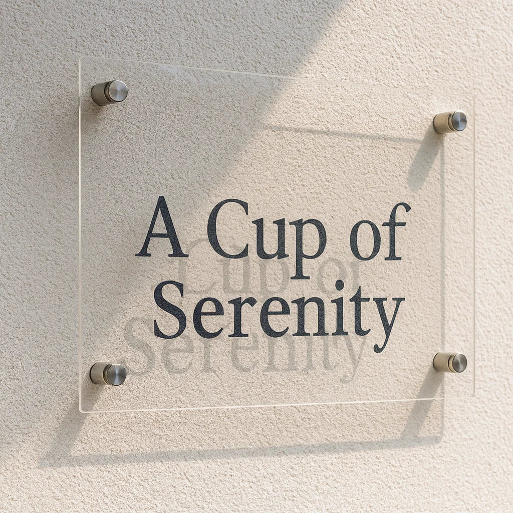 Custom Acrylic Wall Sign Plaque – Modern Business Logo Display Board for Café Office Shop Beauty Studio & Home Decor