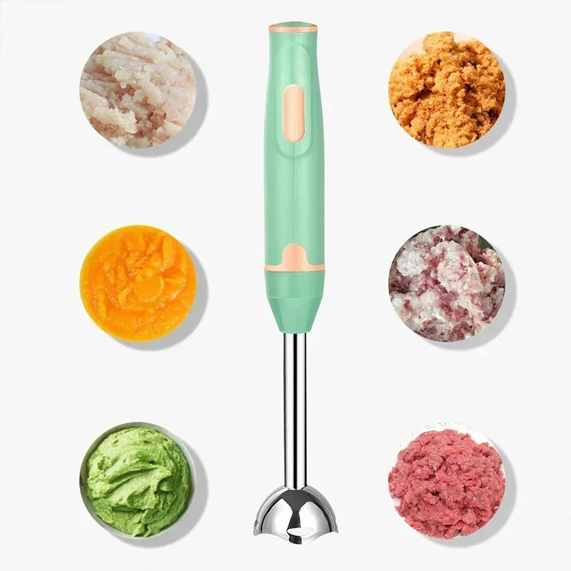 Frullatore manuale ad immersione, tritatutto elettrico per verdure, frullatore manuale per frullati, salse, zuppe per alimenti per bambini