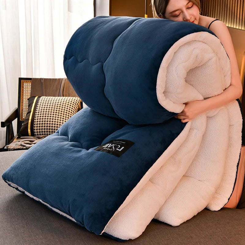 Lamb velvet quilt winter super warm quilt thickened comforter 5kg dormitory student autumn winter quilt core cotton space quilt