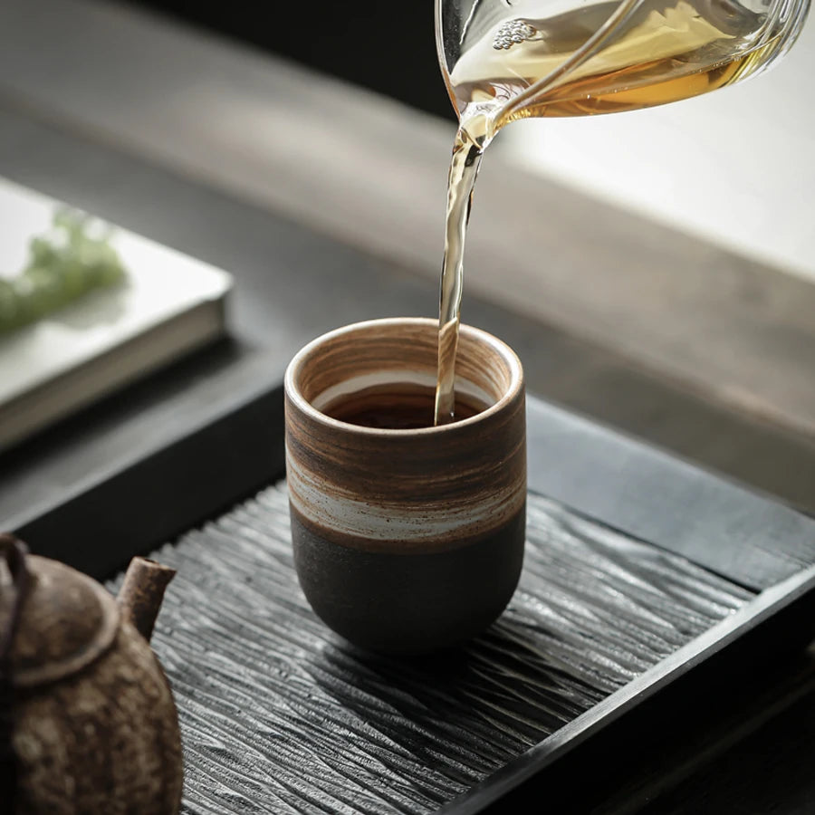 New Vintage Ceramics Cups Japanese Stoneware Porcelain 130ml Tea Mug Healthy Lifestyle Kung Fu Tea Sake Coffee Cups Drinkware