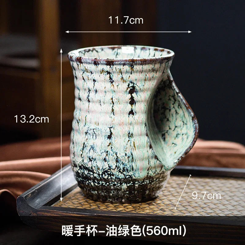 500ml Creative Ceramic Coffee Cup, Kiln Changed Pottery, Cute Tea Cups, Kung Fu Teacup, Wholesale