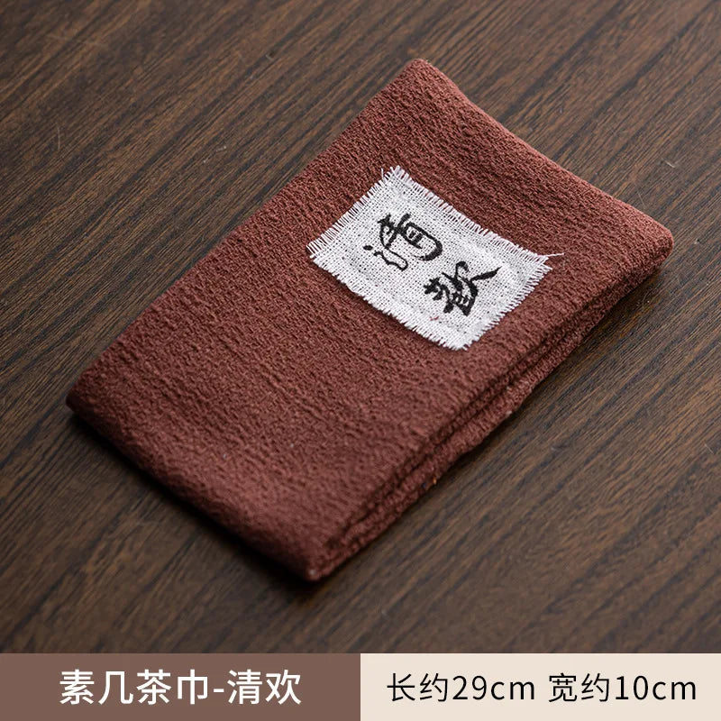 Absorbent Cotton Linen Tea Towel Aesthetic Teapot Cleaning Towel Dish Towels for Kitchen Tea Napkins Tea Cloth Tea Items Craft