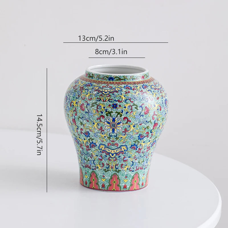 Kitajski modro-beli porcelanski vintage keramični vazi okrasni predmet za cvetje dnevne sobe, lahka luksuz, vrhunski