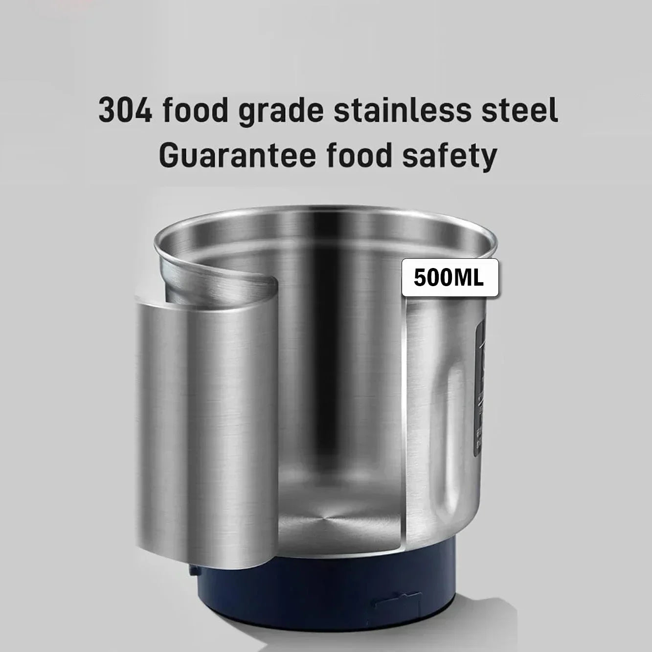 TINSOL Electric Coffee Bean Grinder, 500ml Grinder, Bean Mill, Kitchen Use Stainless Steel Home Electric Coffee Bean Grinder