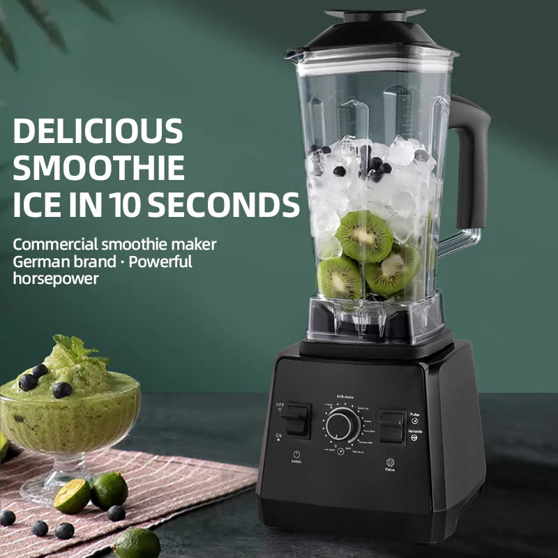 Frullatore commerciale resistente da 2000 W Miscelatore fisso per frullati di ghiaccio Apparecchi per cucina Robot da cucina professionale ad alta potenza