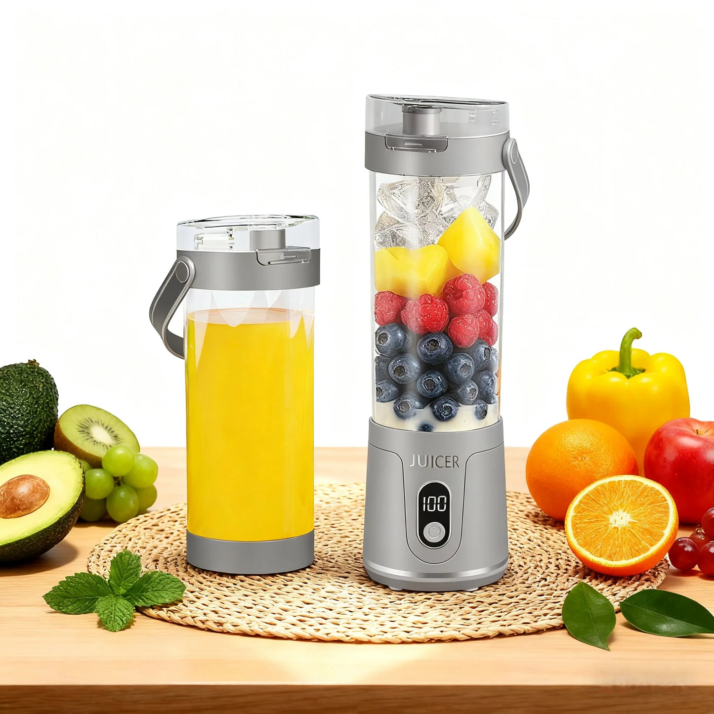 Portable Personal Electric USB Juicer,600ML Mini Blender Portable Blender For Shakes and Smoothies juice