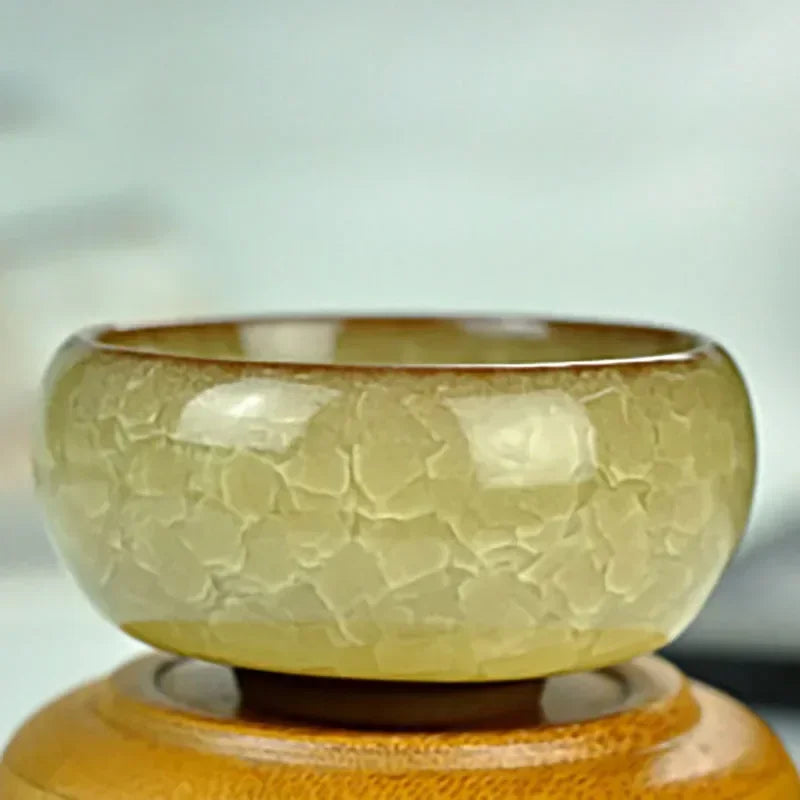 Handmade Ice Crack Ceramic Candlestick DIY Decorative Candle Holders for Home Party Wedding