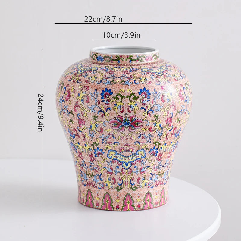 Kitajski modro-beli porcelanski vintage keramični vazi okrasni predmet za cvetje dnevne sobe, lahka luksuz, vrhunski