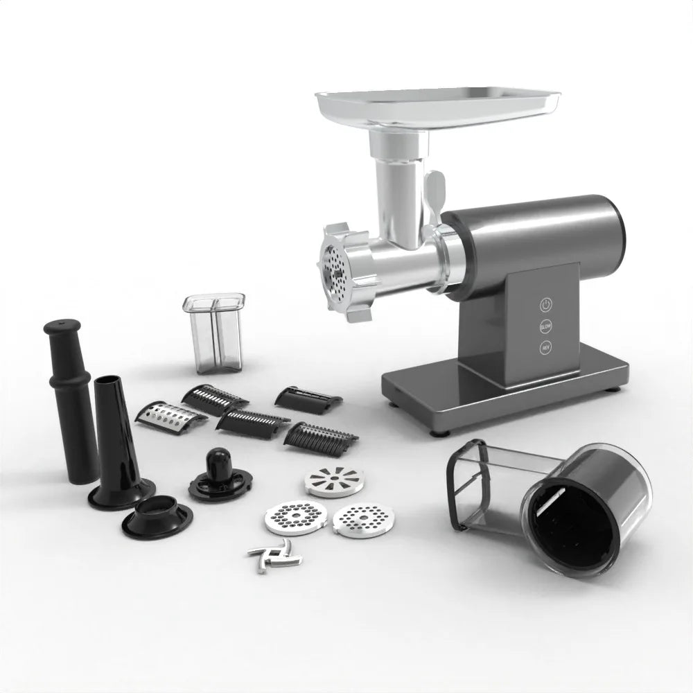 Meat Grinder Electric 2000W, Stainless Steel Food Grinder with Sausage Stuffer, Mini Electric Grinder Quiet Electric Meat Mincer