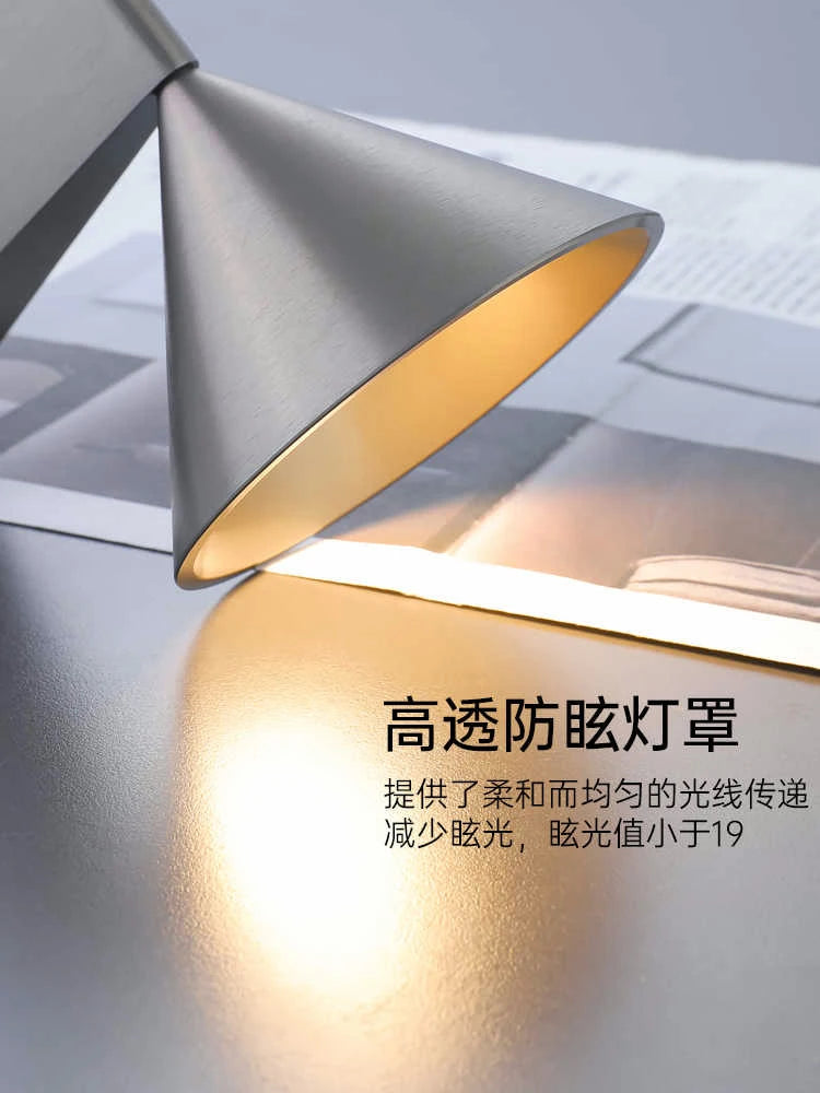 Italian Minimalist aluminum conical geometric bedside wall lamp warm wall lamp for living room dining room corridor and hallway