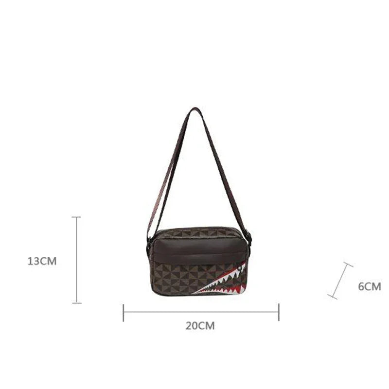 Creative Shark usta križnika torba Preprosta torbica za kovanec Mobilni telefon Torba Casual Fashion Crossbody Velika zmogljivost majhna kvadratna torba