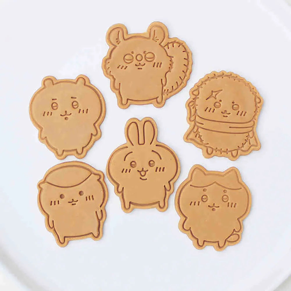 Cartoon Doll Cookie Cutters Pressable Biscuit Mold DIY Kitchen Baking Pastry Bakeware