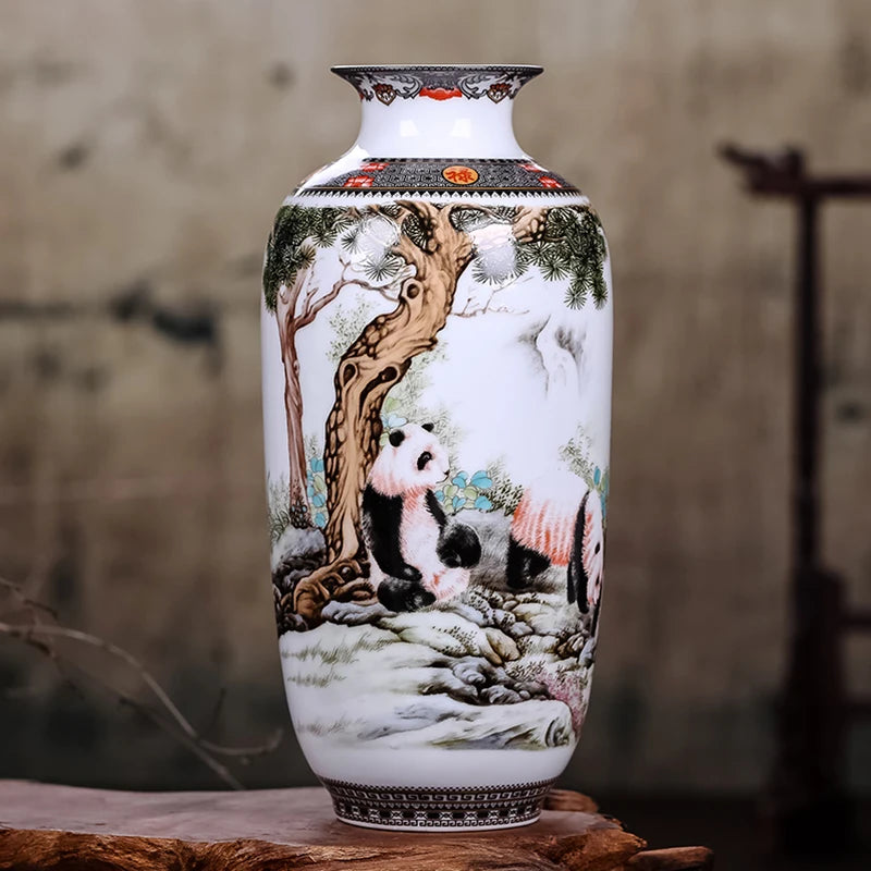 Jingdezhen keramična vaza vintage kitajske tradicionalne vaze domača vaza živali vaza fino gladko površinsko opremljanje člankov
