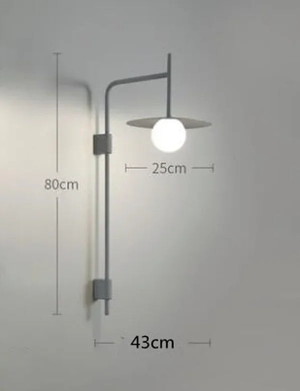 Nordic Creative Arm Movable Glass G9 Bulb Wall Lamp Living Room Restaurant Bedroom Hotel Study Bedhead LED Lighting Decor Light